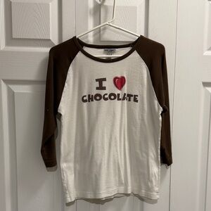 Old Navy women’s Long Sleeve Tee - Brown and White